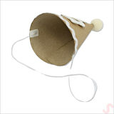 1/2 Yarım Yaş Kraft Karton Ponponlu Külah Şapka