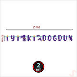 Pırıltılı Deniz Kızı İyiki Doğdun Banner, 2 mt