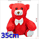 Pelüş Ayıcık, 35 cm x 29 cm - Kırmızı