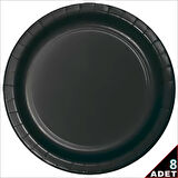 Siyah Karton Tabak - 23cm x 8 Adet