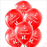 Benimle Evlenir misin? Pastel Balon, 30cm x 8 Adet