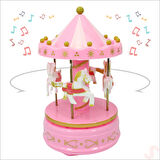 Atlı Karınca Müzik Kutusu, 17cm x 10cm - Pembe