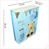 Bebek Fotoğraf Albümü, Kutulu ve 200 Resimlik, Mavi