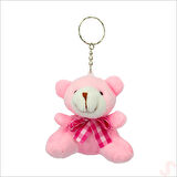 Pelüş Ayıcık Anahtarlık, 6,5 cm x 6,5 cm - Pembe