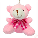 Pelüş Ayıcık Anahtarlık, 6,5 cm x 6,5 cm - Pembe