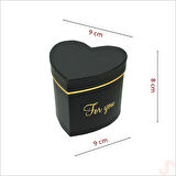 Kalp Kutu Küçük Boy, 9 x 9 x 8 cm - Siyah