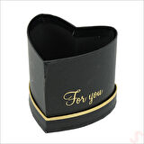 Kalp Kutu Küçük Boy, 9 x 9 x 8 cm - Siyah