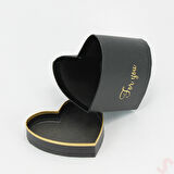 Kalp Kutu Küçük Boy, 9 x 9 x 8 cm - Siyah