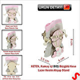 Ahşap Standlı 10cm x 8cm KESE, Pembe Uçan Balon - 1 Adet