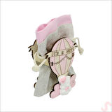 Ahşap Standlı 10cm x 8cm KESE, Pembe Uçan Balon - 1 Adet