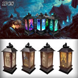 Halloween Korku Işığı Pilli Led Fener, 15cm x 5cm x 1 Adet