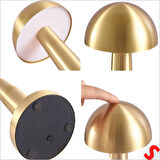 Şarjlı Dokunmatik Ayarlanabilir Renk Tonlu LED Masa Lambası - 22cm