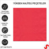 Kırmızı Peçete - 33cm x 33cm - 20 Adet