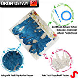 Happy Birthday Simli Folyo Karton Banner, 2 mt - Mavi