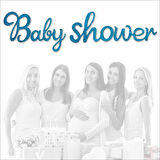 Baby Shower Simli Folyo Karton Banner, 90 cm - Mavi