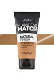 Avon Flawless Match Natural Likit Fondöten Spf20 30 Ml. Sun Beige 320G