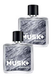 Avon Musk+ Mineralis Erkek Parfüm Edt 75 Ml. İkili Set