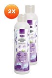 Kids 2 si 1 Arada Çocuklar İçin Lavanta Kokulu Banyo ve Vücut Yıkama 200 Ml. İkili Set