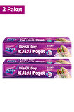 Kilitli Buzdolabı Poşet Büyük Boy 12'li 26 x 28 cm İkili Set
