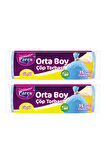 Güçlü Çöp Torbası Orta Boy 15'li 55 x 60 cm İkili Set
