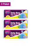 Güçlü Çöp Torbası Orta Boy 15'li 55 x 60 cm Üçlü Set