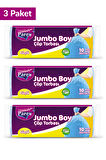 Güçlü Çöp Torbası Jumbo Boy 10'lu 80 x 110 cm Üçlü Set