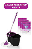 Black Editlon Otomatik Temizlik Seti ve 3'lü Yedek Mop
