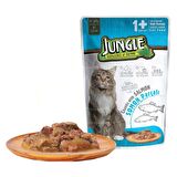 Jungle Pouch Gravy Soslu Somonlu Yaş Kedi Maması 100 Gr