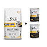 Felicia Tavuklu Kısırlaştırılmış Yetişkin Kedi Maması 2 Kg + 2 Adet Yaş Mama