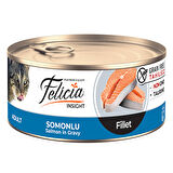 Felicia Tahılsız 85 gr Konserve Somonlu Fileto Yaş Kedi Maması 24 Adet