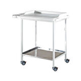 Pansuman Arabası | ABS Üst ve Paslanmaz Alt Tezgahlı, Antibakteriyel Metal Gövde, Antistatik Tekerlekli E-238/A