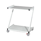 Cihaz Arabası | Z Tipi, İki Katlı Metal Gövde, Antistatik Tekerlekli E-231
