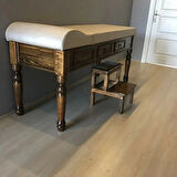 Ahşap Çekmeceli ve Eskobalı Muayene Masası | Tornalı Ayaklı, Ayarlanabilir ve El Yapımı