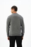 Arma Erkek Büyük Beden Bisiklet Yaka Sweatshirt 