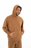 Arma Erkek Oversize 2 İplik Kanguru Cepli Kapşonlu Sweatshirt 