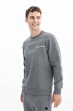 Arma Erkek Büyük Beden Bisiklet Yaka Sweatshirt 
