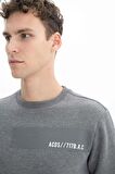 Arma Erkek Büyük Beden Bisiklet Yaka Sweatshirt 