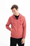 Arma Erkek Regular Fit 3 İplik Şardonlu Tam Fermuar Kapüşonlu Cepli Sweatshirt 
