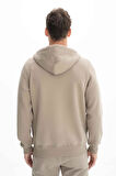 Arma Erkek Regular Fit 3 İplik Şardonlu Tam Fermuar Kapüşonlu Cepli Sweatshirt 
