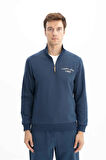 Arma Erkek Büyük Beden Yarım Fermuar Basic Dik Yaka Sweatshirt K26544801201 