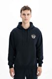 Arma Erkek Relax Fit Kanguru Cepli Kapşonlu Sweatshirt 