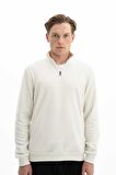 Arma Erkek Basic Regular Fit Dik Yaka Selanik Yarım Fermuarlı Sweatshirt 