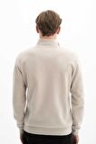 Arma Erkek Basic Regular Fit Dik Yaka Selanik Yarım Fermuarlı Sweatshirt 