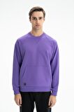 Arma Erkek Regular Fit Şardonsuz 3 İplik Kanguru Cepli Bisiklet Yaka Sweatshirt 