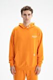 Arma Erkek Oversize Kanguru Cepli Şardonsuz 3 İplik Kapşonlu Sweatshirt 