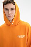 Arma Erkek Oversize Kanguru Cepli Şardonsuz 3 İplik Kapşonlu Sweatshirt 