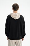 Arma Erkek Oversize Şardonsuz 3 İplik Kanguru Cepli Kapşonlu Sweatshirt 