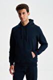 Arma Şık Erkek Regular Fit Basic 3 İplik Şardonlu Kanguru Cepli Kapüşonlu Sweatshirt 
