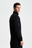 Arma Erkek Regular Fit Cepsiz Basic 3 İplik Şardonlu Dik Yaka Yarım Fermuar Sweatshirt 