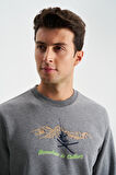 Arma Erkek Regular Fit 3 İplik Şardonlu Pamuklu Bisiklet Yaka Sweatshirt 